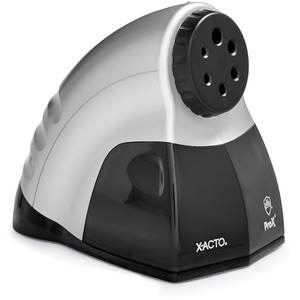 X-Acto Prosharp Electric Pencil Sharpener - 6 Hole(s) - 6.25" x 3.37" x 9.75" - Silver