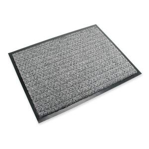 3M Scraper Mat - 4' Length x 6' Width - Vinyl - Gray