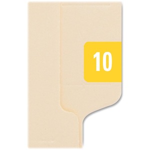 Smead ETS Color Coded File Folder Label - 1" Width x 0.5" Length - 25/Sheet - 250 / Bag - Yellow