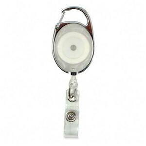Baumgartens Oval Quick Clip Card Reel - Clear