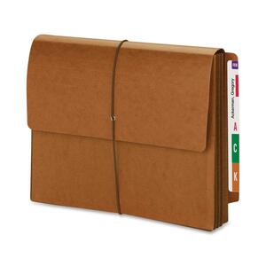 Smead End Tab File Wallet - 3.5" Expansion - Straight Cut Tab - Letter - Redrope