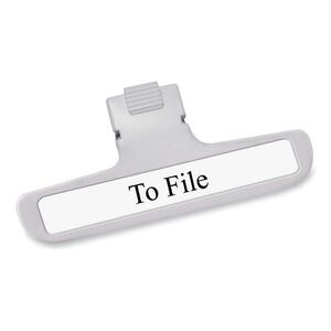 Advantus Extra-wide Panel Clip with Label - 2.25" Width x 5" Length - 2 / Pack - White