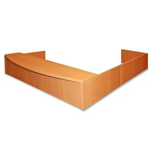 Lorell 87000 Series Reception Counter - 72" Width x 83" Depth x 14" Height - Wood - Cherry Top