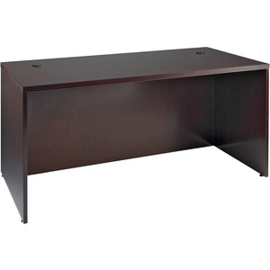 Lorell 88000 Series Rectangular Desk - 60" Width x 30" Depth x 29" Height - Fluted Edge - Mahogany