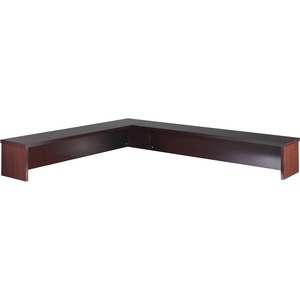 Lorell 88000 Series Reception Counter Add-on - 70" Width, 81" Width x 14" Depth, 14" Depth x 13" Height, 13" Height - Fluted Edge - Mahogany