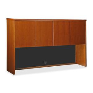 Lorell 88000 Series Stack-on Storage - 66" Width x 14" Depth x 39" Height - Fluted Edge - Cherry