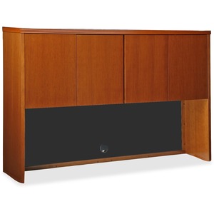 Lorell 88000 Series Stack-on Storage - 60" Width x 14" Depth x 39" Height - Fluted Edge - Cherry