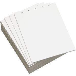 Domtar 5-Hole Punched Top Custom Cut Sheet - Letter - 8.5" x 11" - 2500 x Sheet - White