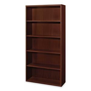 HON Attune Laminate Series Bookshelf - 36" Width x 13" Depth x 71" Height - Mahogany