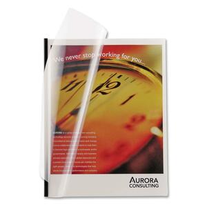 Unibind Steel Clear Presentation Cover - Letter - 8.5" x 11" - 55 Capacity - 25 / Box - Aluminum, Clear