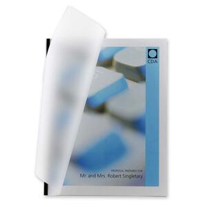 Unibind Steel Clear Presentation Cover - Letter - 8.5" x 11" - 55 Capacity - 25 / Box - Aluminum