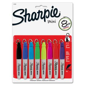 Sharpie Mini Permanent Markers - Point Marker Point Style - Assorted Ink - 8 / Set