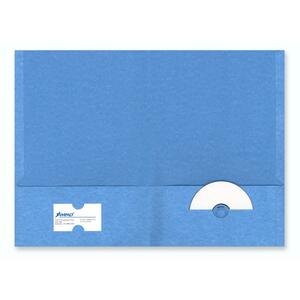 Ampad Double Pocket Portfolio - Letter - 8.5" x 11" - 0.5" Capacity - 25 / Box - Light Blue