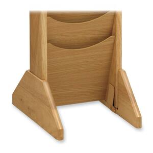 Safco Display Base - 5.75" x 14" x 1.25" - Wood - Oak