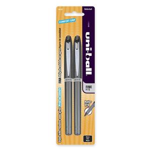 Sanford Grip Rollerball Pen - Black Ink - 2 / Pack