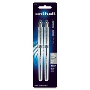 Sanford Elite Rollerball Pen - 0.8 mm Pen Point Size - Black Ink - 2 / Pack