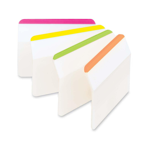 3M Post-it Durable Angled File Tab - 24 / Pack - Assorted Tab