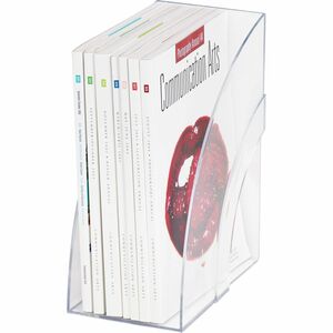 Rubbermaid Deluxe Magazine File - Clear - Plastic