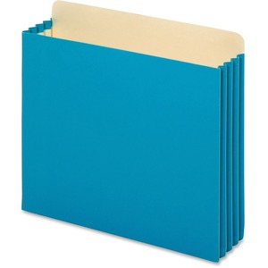 GLOBE-WEIS Heavy-duty File Cabinet Pocket - Letter - 8.5" x 11" - 3.5" Expansion - 875 Sheet - 1 Each - 22pt. - Blue