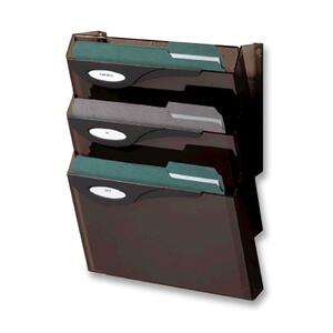 Rubbermaid Classic Hot File Letter Starter Set - 17" x 13" x 4" - 4 Compartment(s) - Smoke