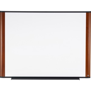 3M Wide Screen Style Melamine Dry Erase Board - 48" x 36" - Mahogany Frame - Mahogany