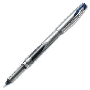 BIC Triumph 730R Rollerball Pen - Needle Pen Point Style - 0.5 mm Pen Point Size - Blue Ink - Silver Barrel - 1 Each