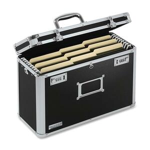 IdeaStream Locking Legal Tote - File - Legal - External Dimensions 12.25" Height x 16.75" Width x 7.25" Depth - Steel, Aluminum - Chrome, Black