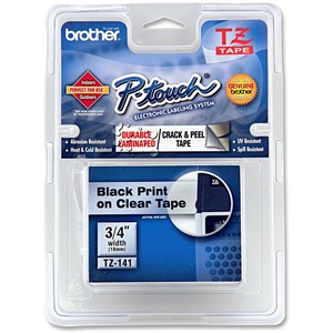 Brother TZ141 Laminated Tape Cartridge - 0.75" x 26ft - 1 x Roll - Clear