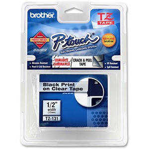 Brother TZ131 Laminated Tape Cartridge - 0.5" x 26ft - 1 x Roll - Clear