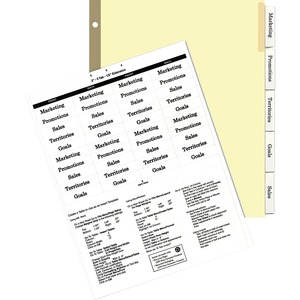 Kleer-Fax HiTech Deluxe Ring Book Index Divider - 5 x Tab - 5 Tab(s)/Set - 8.5" x 11" - 1 Set - Clear Divider