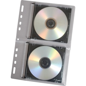 Fellowes Loose-Leaf Binder Sheets CD Case - Slide Insert - Vinyl - Clear - 1 CD/DVD