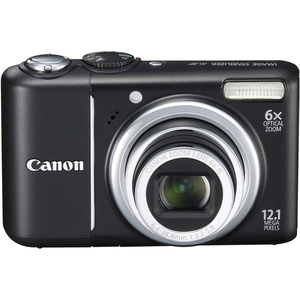 Canon PowerShot A2100 IS Point & Shoot Digital Camera - 3" Active Matrix TFT Color LCD - Black - 6x - 4x Digital Zoom - 32MB Secure Digital (SD) Card