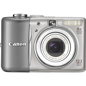 Canon PowerShot A1100 IS Point & Shoot Digital Camera - 2.5" Active Matrix TFT Color LCD - Gray - 4x - 4x Digital Zoom - 128MB Secure Digital (SD) Card