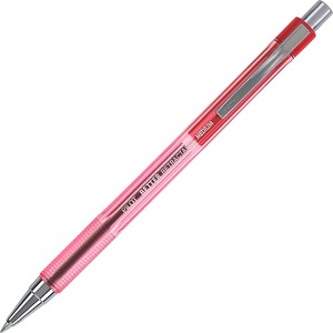 Pilot Better Retractable Ballpoint Pen - Red Ink - Crystal Barrel - 1 Each