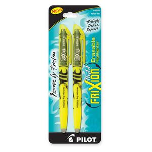 Pilot Frixion Light Erasable Highlighter - Yellow Ink - 2 / Pack