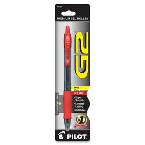 Pilot G2 Retractable Gel Ink Pen - Red Ink - 1 Each