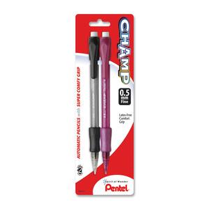 Pentel Champ Mechanical Pencil - #2 Pencil Grade - 0.5 mm Lead Size - Black Barrel - 2 / Pack
