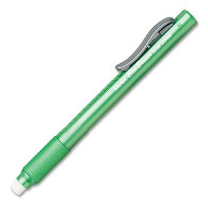 Pentel Clic Eraser Pen-Shaped Eraser - Refillable - Retractable, Rubber Grip - 1 Each - Light Green
