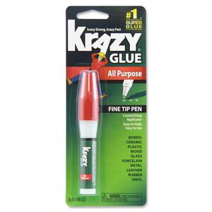 Krazy Glue Original Formula Glue Pen - 0.11oz - 1 / Pack - Clear
