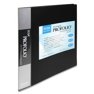ITOYA Profolio I-Series Presentation Book - 24 Capacity - 11" x 8.5" - Black Polypropylene Cover