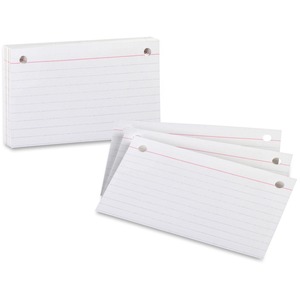 Oxford Index Card Binder with Refill Cards - 3" x 5" - 50 / Pack - White