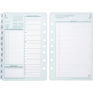 Franklin Covey Compact Planner Refill - Daily - 4.25" x 6.75" - January till December