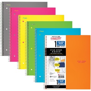 Five Star 1-Subject Trend Notebook - 100 Sheet(s) - College Ruled - 8.5" x 11" - 1 Each - White