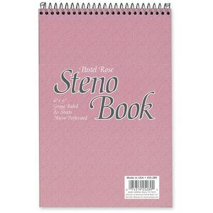 Evidence Steno Notebook - 80 Sheet(s) - 16lb - Gregg Ruled - 6" x 9" - 1 Each - Rose