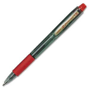 Zebra Pen Z-1 Retractable Ballpoint Pen - 1 mm Pen Point Size - Red Ink - 1 Dozen