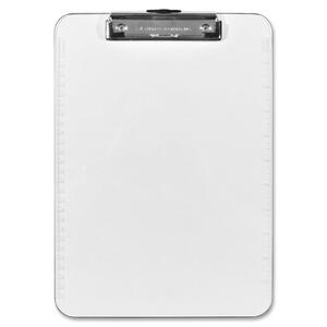 CLI Rubber Grip Neon Clipboard - 8.5" x 11" - Low-profile - Plastic - Clear