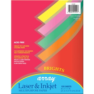 Pumpkin. Hot Pink. Emerald Green. Rojo Red. Lemon Yellow. Bond Paper