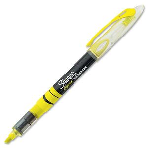 Sharpie Accent Liquid Pen Style Highlighter - Micro Chisel Marker Point Style - Fluorescent Yellow Ink - Clear Barrel - 1 Each