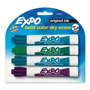 Expo Dry-Erase Marker - Chisel Marker Point Style - Assorted Ink - 4 / Pack