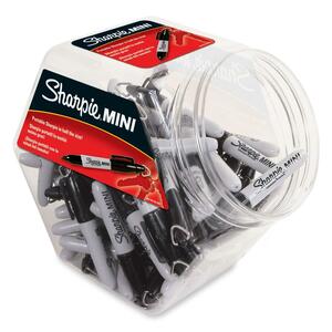 Sharpie Mini Permanent Marker - Point Marker Point Style - Black Ink - 72 / Display Box